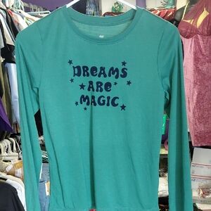 dip Green Long Sleeve Sleep Top